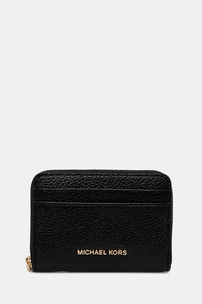 Кожен портфейл MICHAEL Michael Kors гладка кожа черен 32T4GJ6Z5L