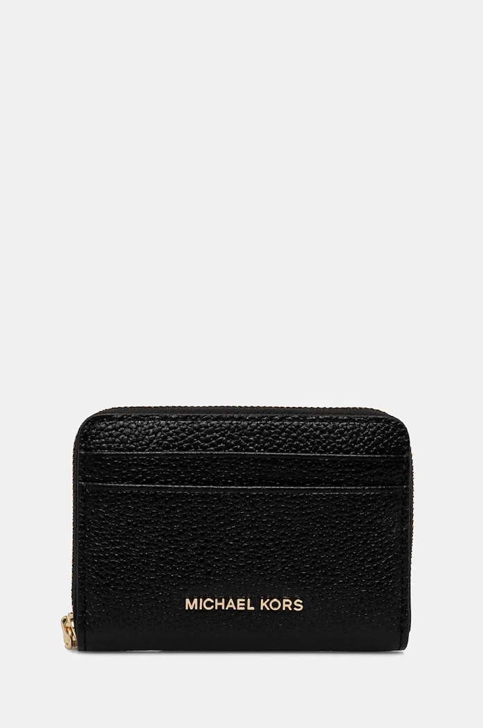 Кожен портфейл MICHAEL Michael Kors гладка кожа черен 32T4GJ6Z5L