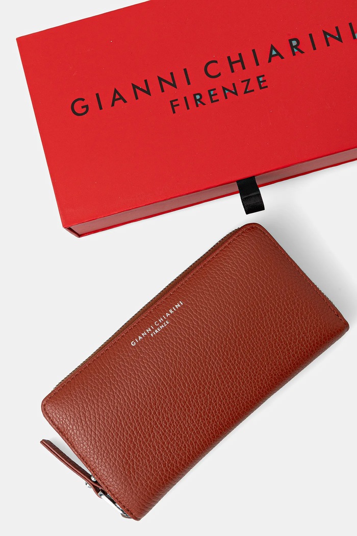 Kožená peněženka Gianni Chiarini oranžová PF.5042.GRN