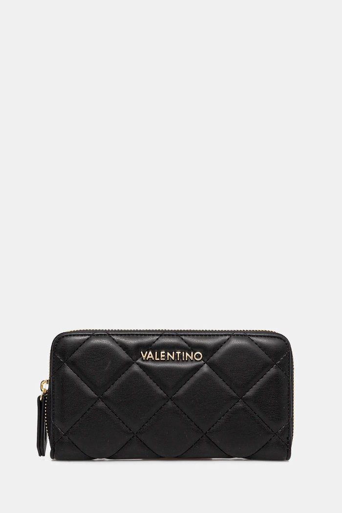 Гаманець Valentino Bags імітація лицьової шкіри чорний VPS3KK155R