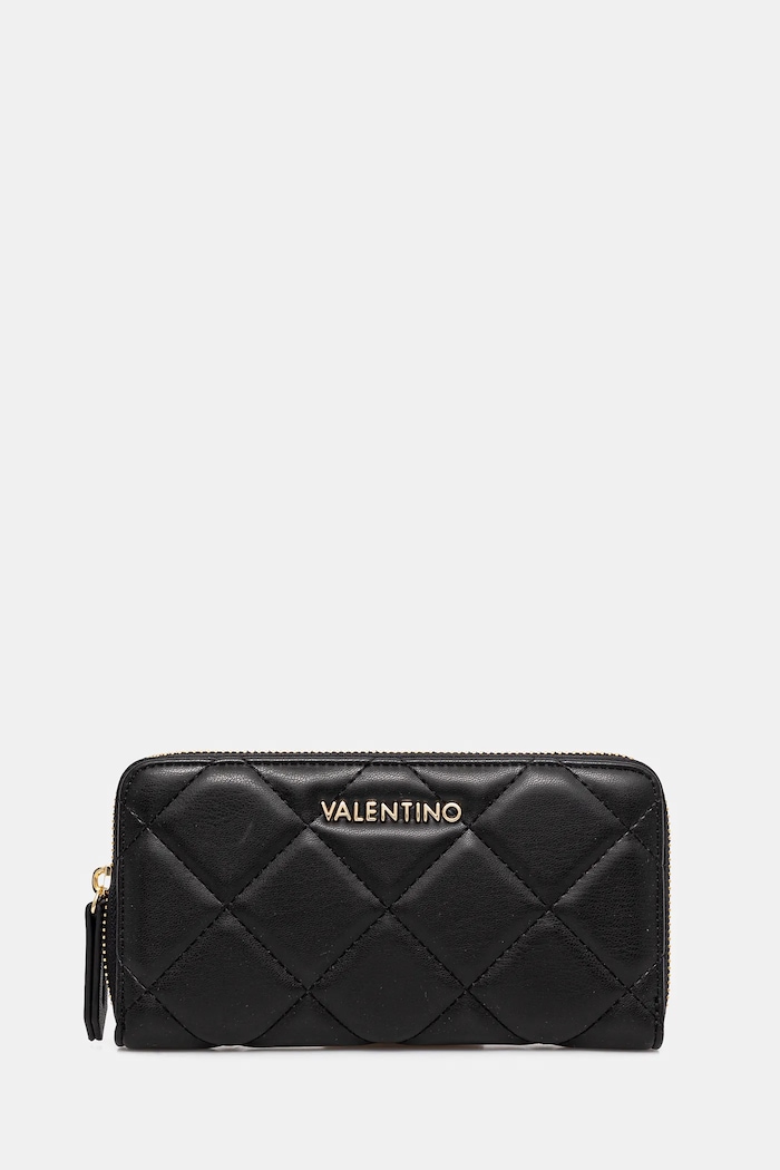 Гаманець Valentino Bags імітація лицьової шкіри чорний VPS3KK155R