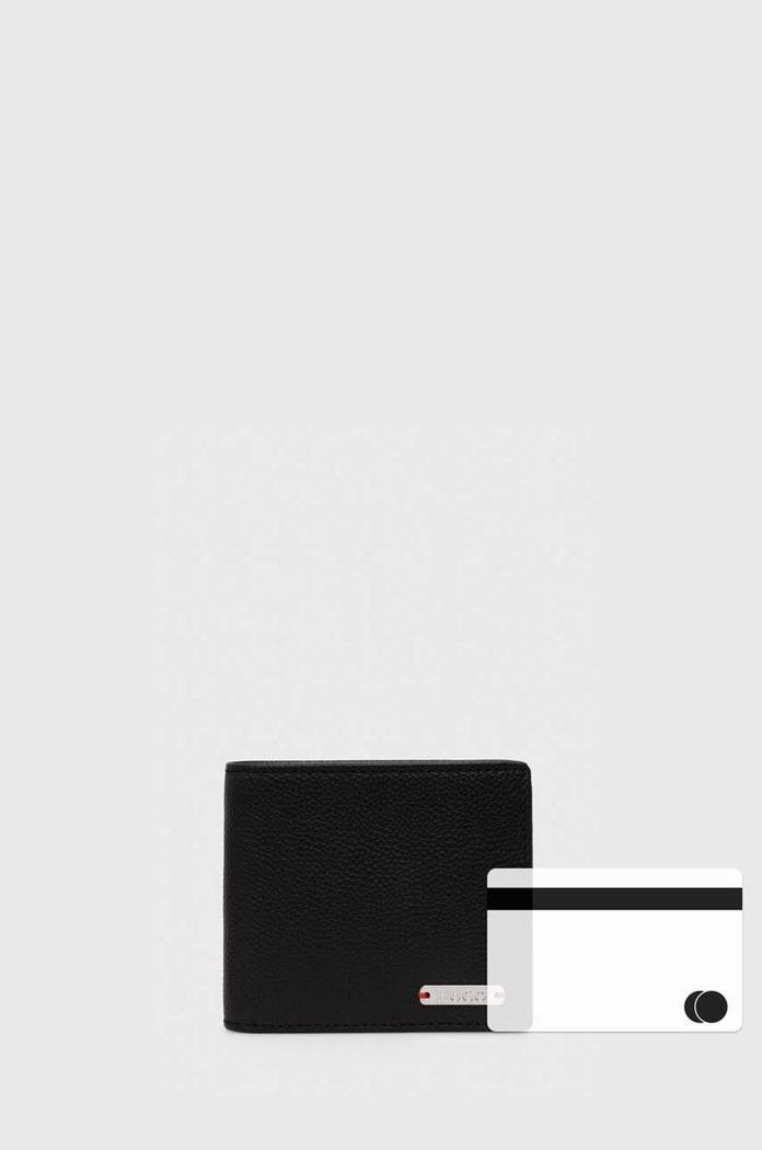 HUGO portofel de piele negru 50523696