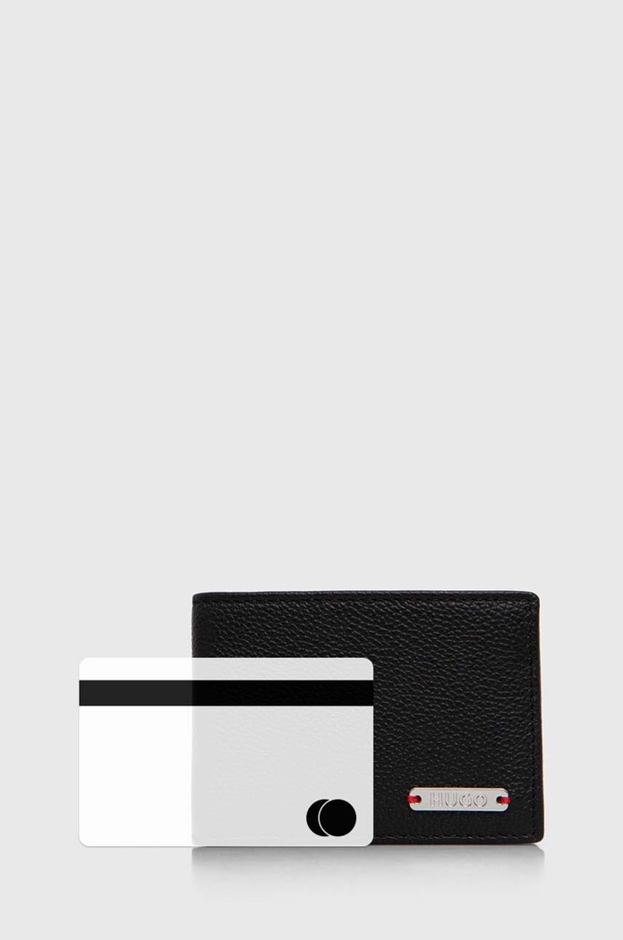 HUGO portofel de piele 50523698 negru