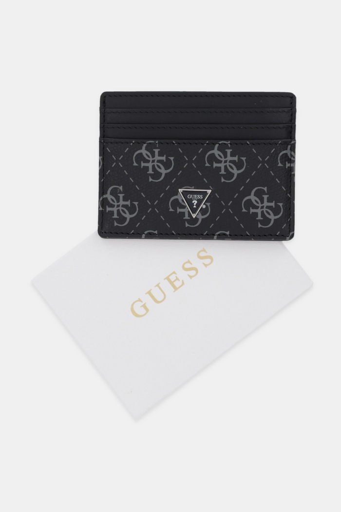 Kožené puzdro na karty Guess MITO čierna SMVELE.LEA25