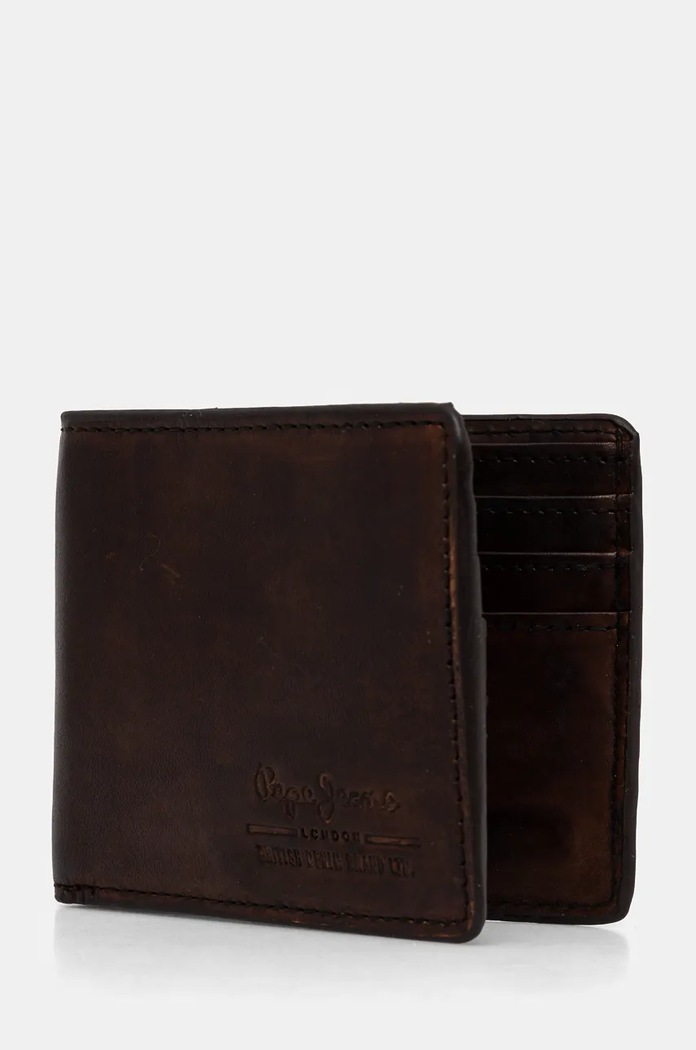 Кожен портфейл Pepe Jeans TATE WALLET PM070387 кафяв AW24