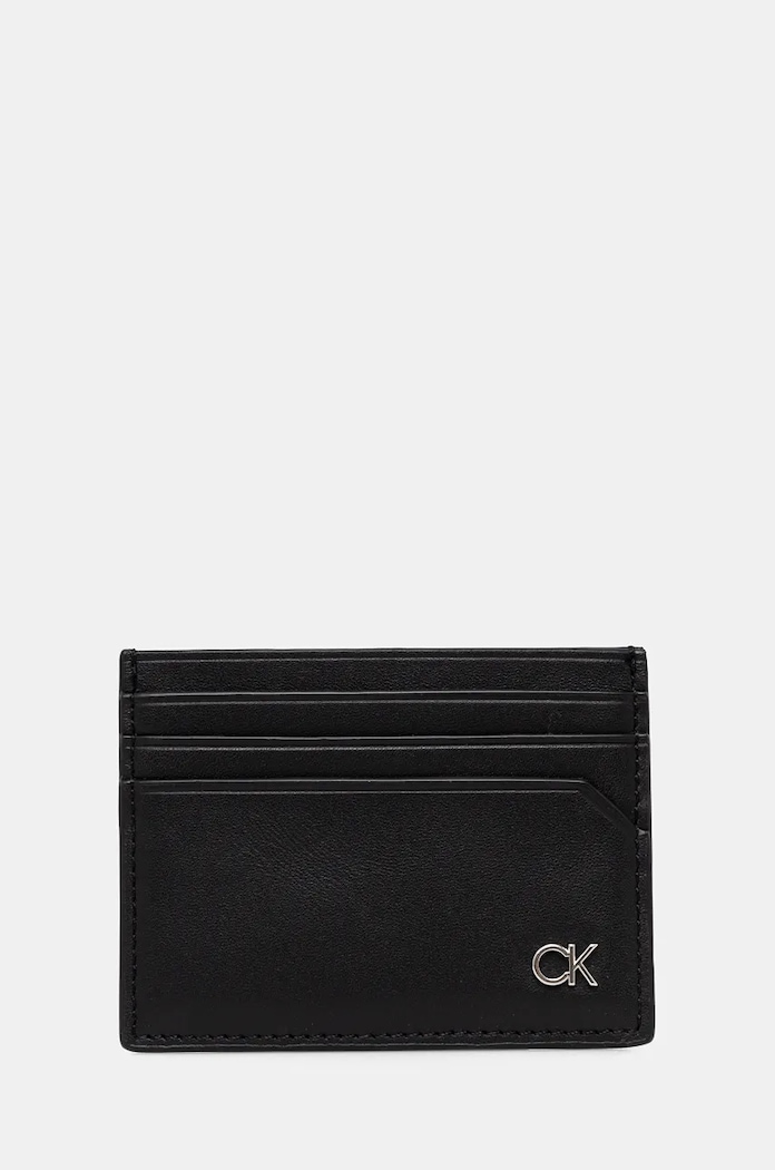 Ζώνη και δερμάτινη κάρτα Calvin Klein μαύρο K50K512541