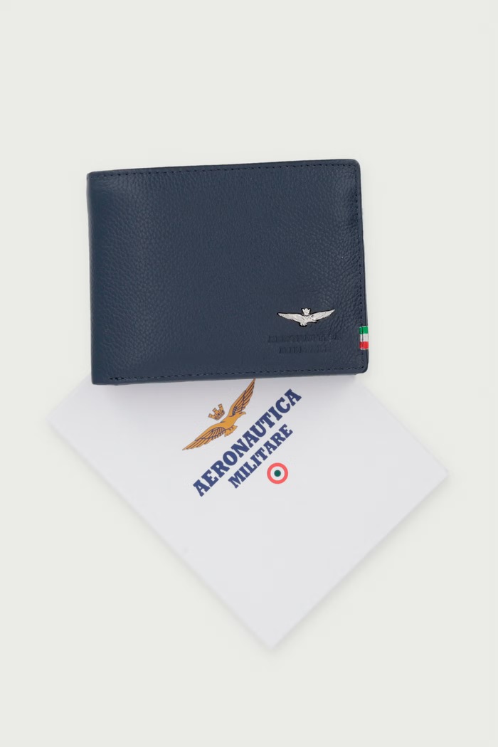 Portfel męski skórzany IN Aeronautica Militare granatowy AM103