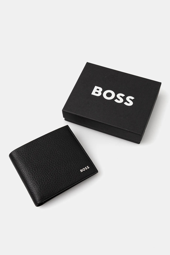 BOSS portfel skórzany New Crosstown_4ccC czarny 50529513