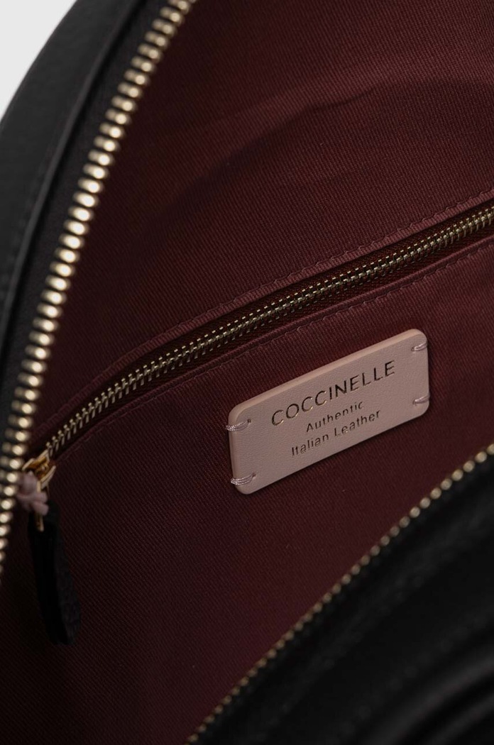 Δερμάτινο σακίδιο Coccinelle COCCINELLEMALORY E1.R1K.14.01.01 μαύρο