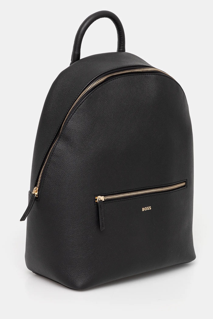 Kožený ruksak BOSS 50528999 čierna AW24
