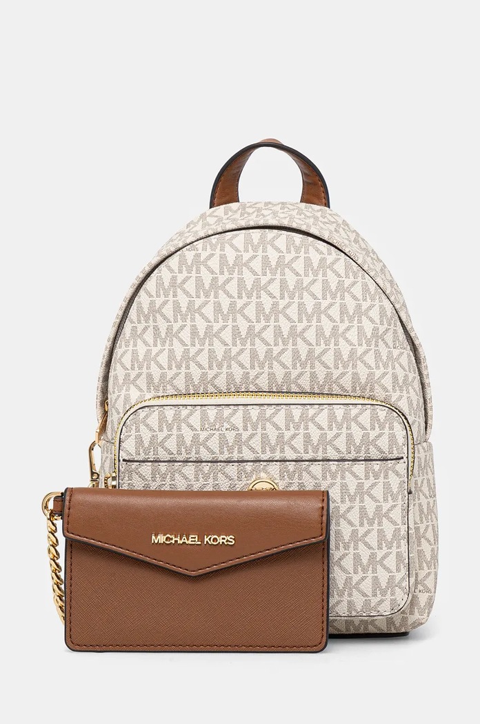 Σακίδιο πλάτης MICHAEL Michael Kors απομίμηση λείου δέρματος μπεζ 35F3G5MB0B