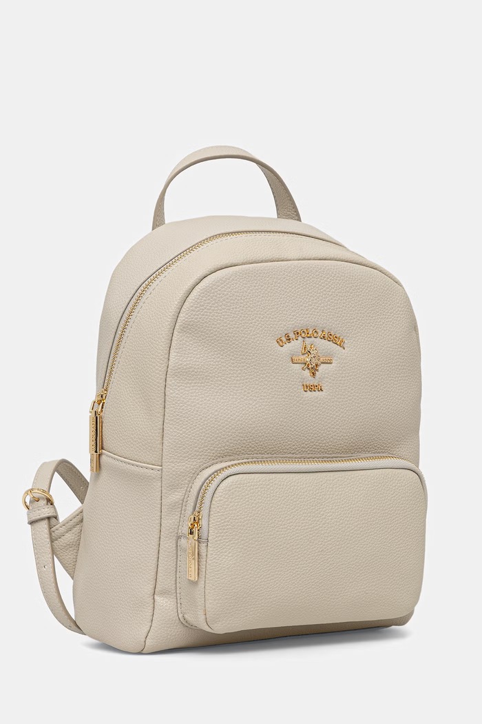 U.S. Polo Assn. σακίδιο γυναικείο από απομίμηση δέρματος Stanford BIUSS6211WVP μπεζ SS26