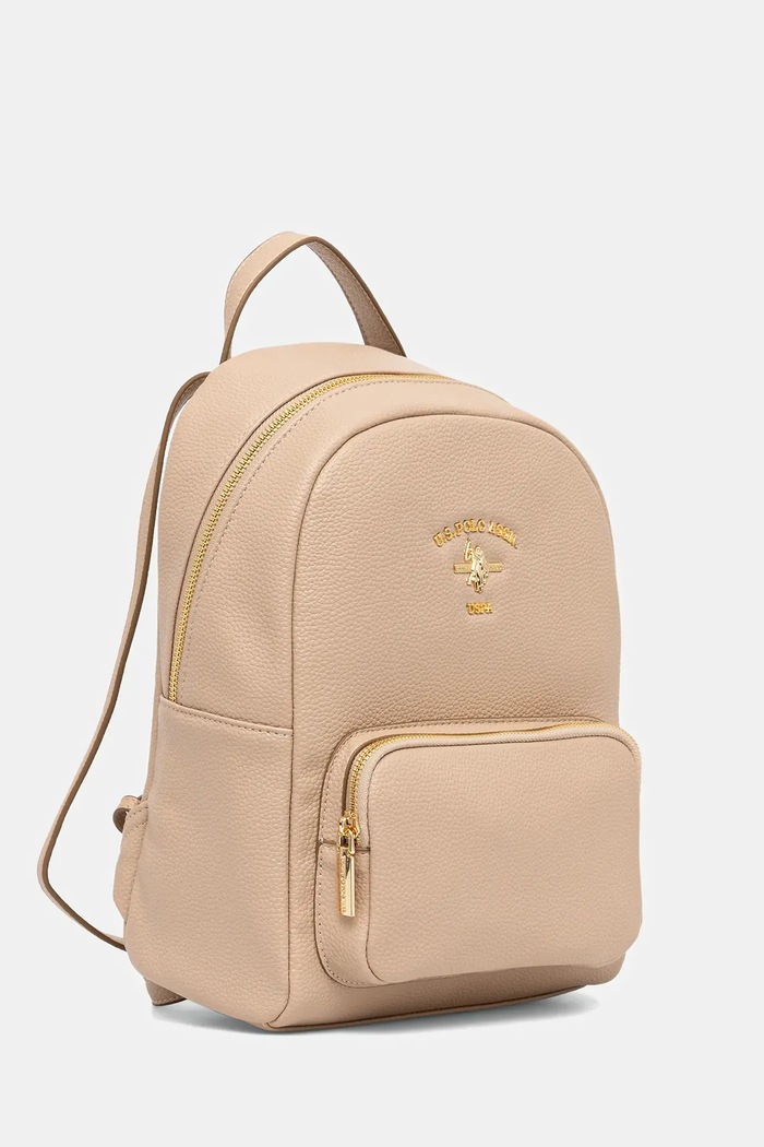 U.S. Polo Assn. plecak damski z imitacji skóry Stanford BIUSS6211WVP beżowy SS26