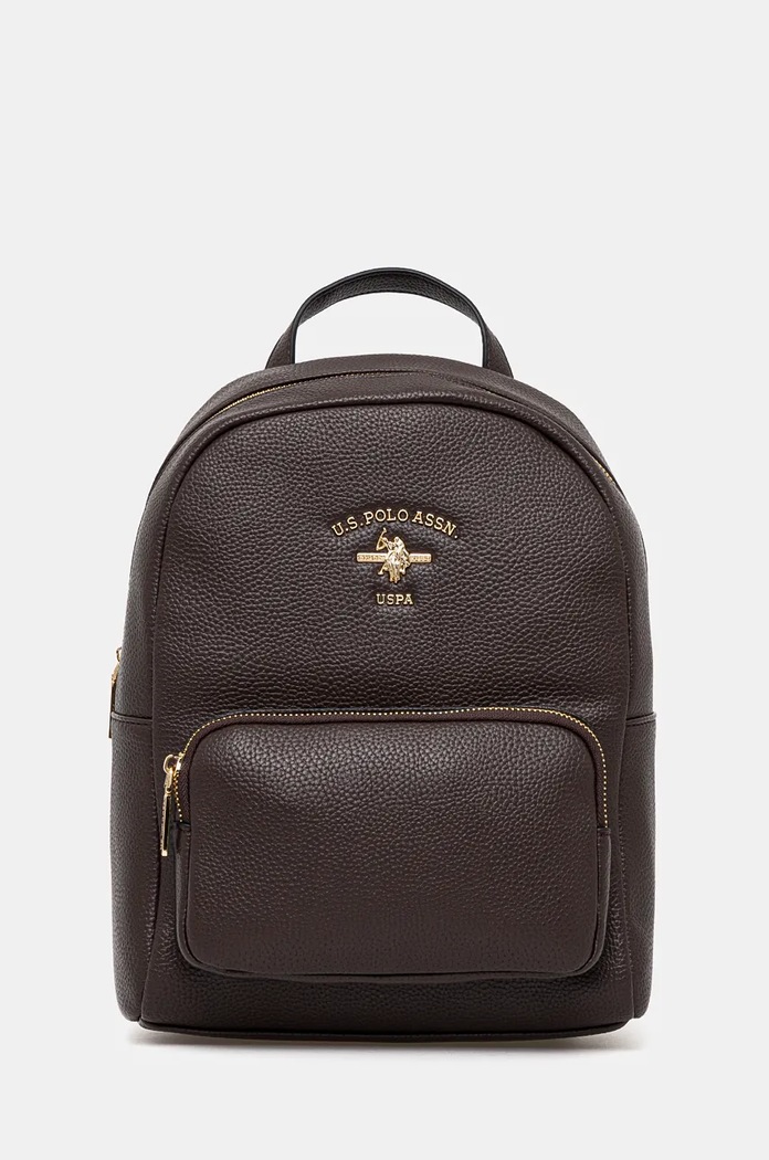 U.S. Polo Assn. Plecak damski z imitacji skóry Stanford brązowy BIUSS6211WVP