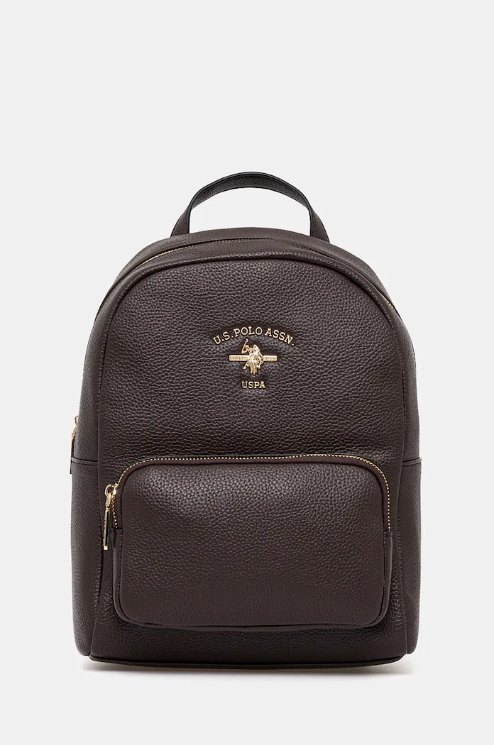 U.S. Polo Assn. Plecak damski z imitacji skóry Stanford brązowy BIUSS6211WVP
