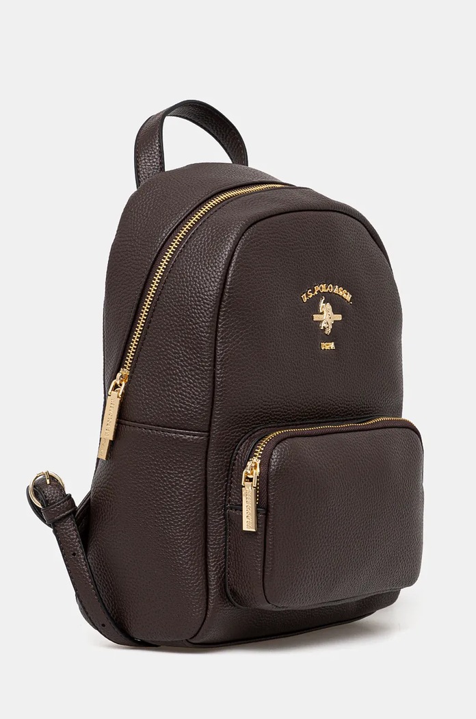 U.S. Polo Assn. Plecak damski z imitacji skóry Stanford BIUSS6211WVP brązowy SS26