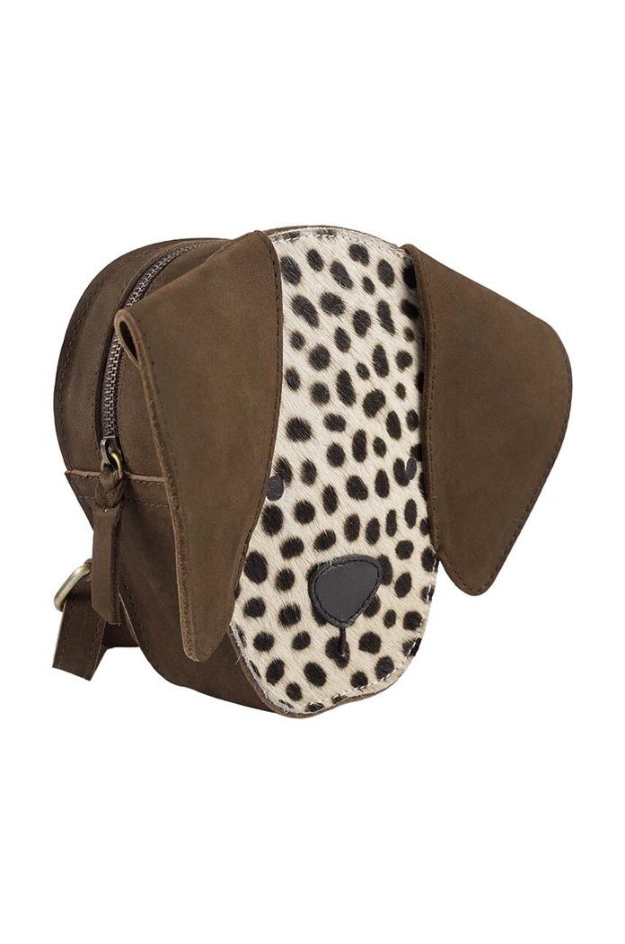 Băieți Donsje rucsac din piele pentru copii Kapi Exclusive Backpack Dalmatian 5005123. maro