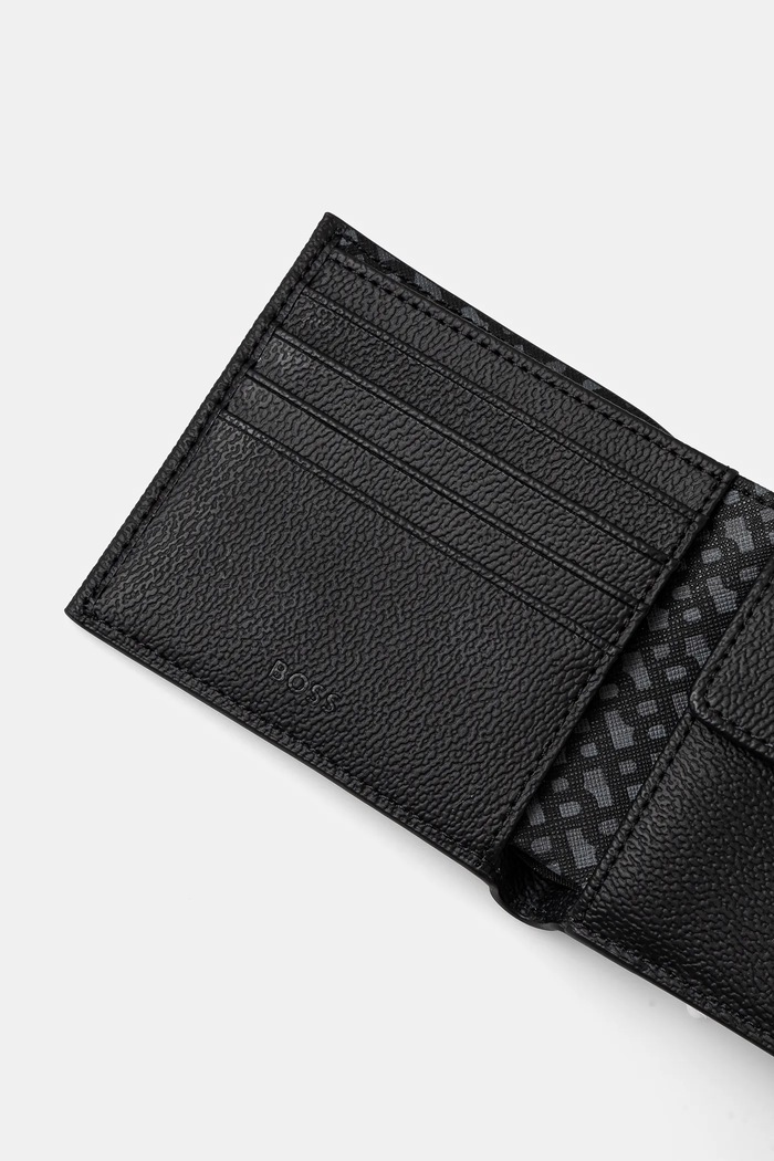 Δερμάτινο πορτοφόλι BOSS 50529507 μαύρο AW24
