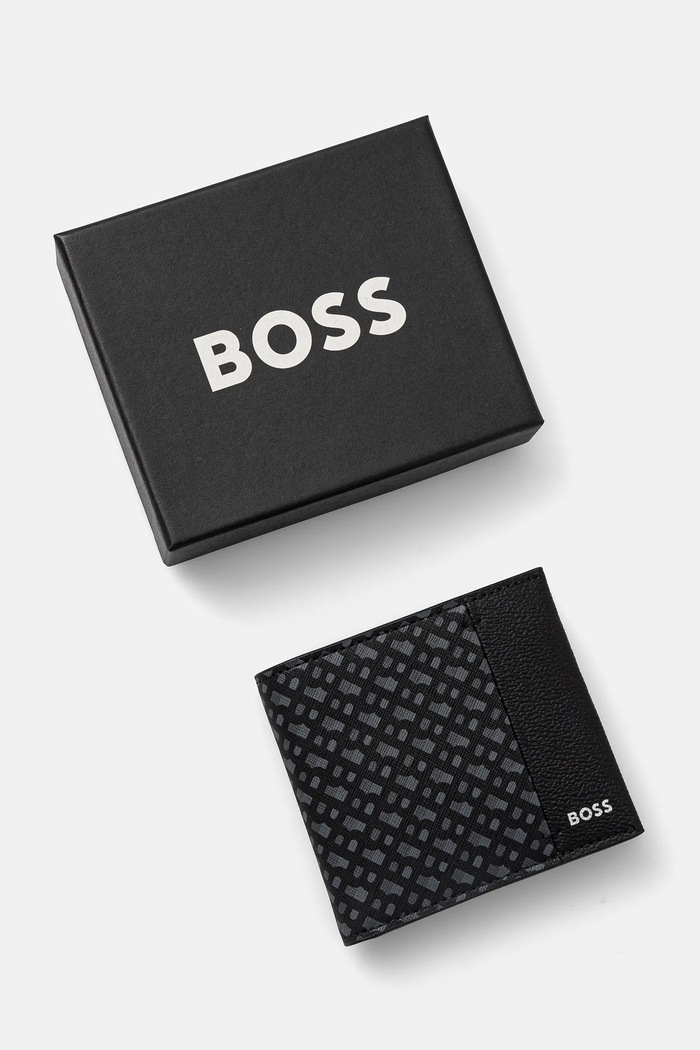 Δερμάτινο πορτοφόλι BOSS μαύρο 50529507