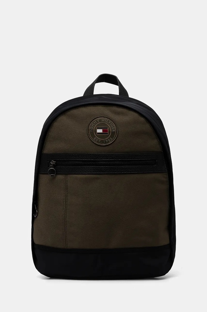 Batoh Tommy Hilfiger hladký zelená AM0AM12720