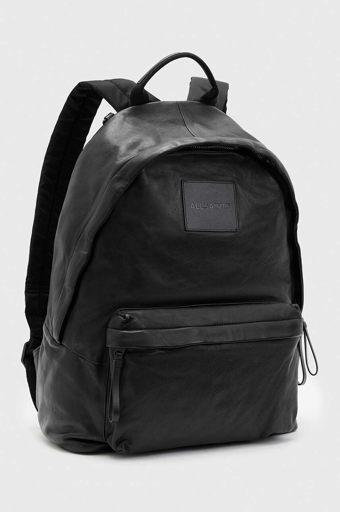 Doplnky AllSaints Kožený ruksak AllSaints CARABINER BACKPACK M164XB čierna
