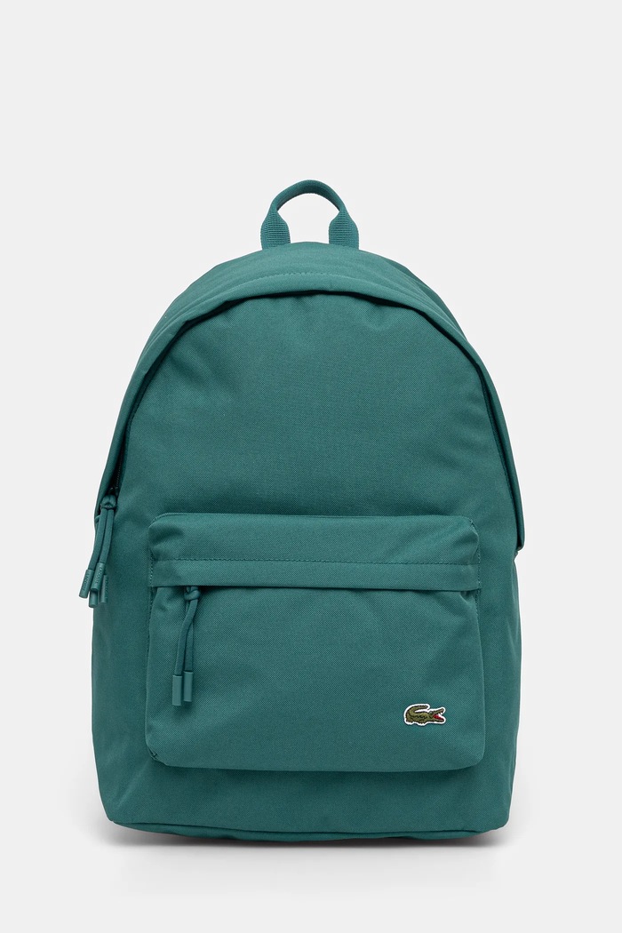 Ruksak Lacoste jednofarebný zelená NU4592NE