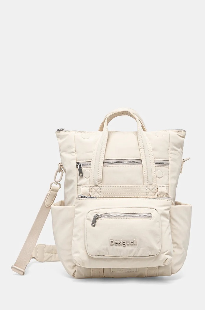 Σακίδιο πλάτης Desigual BASIC MODULAR υφασμάτινο μπεζ 24WAXY40