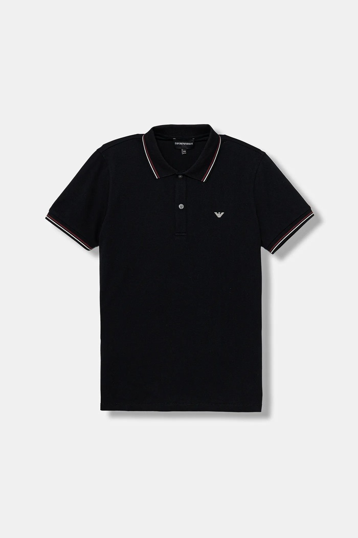 Детска тениска с яка Emporio Armani еластичен тъмносин 8N4FB3.1JPTZ