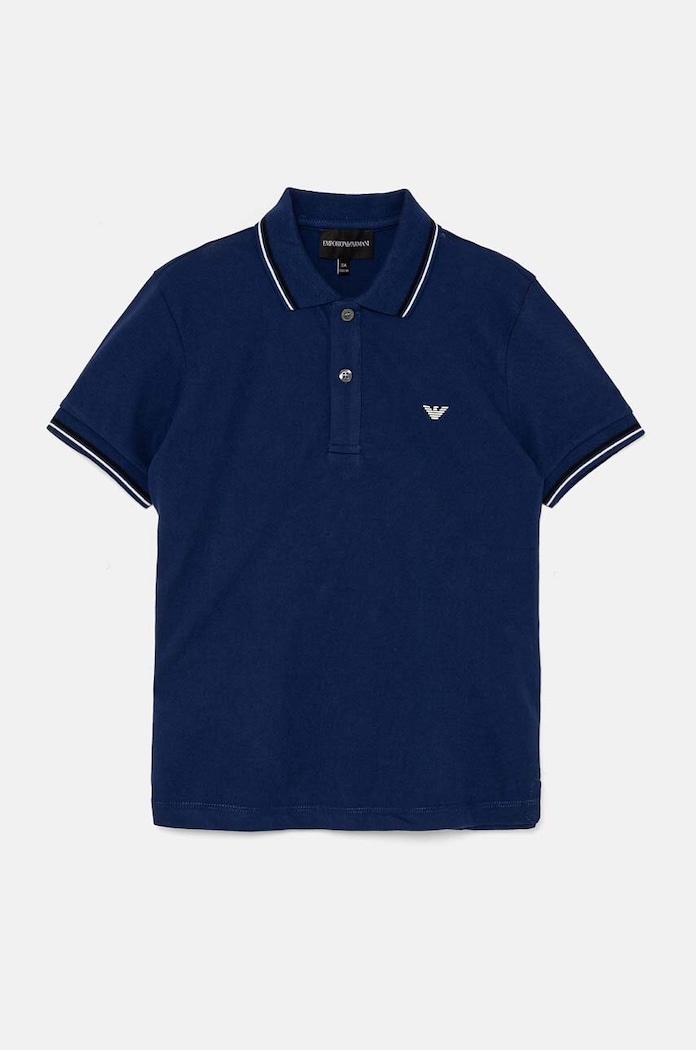 Emporio Armani polo dziecięce z elastanem granatowy 8N4FB3.1JPTZ