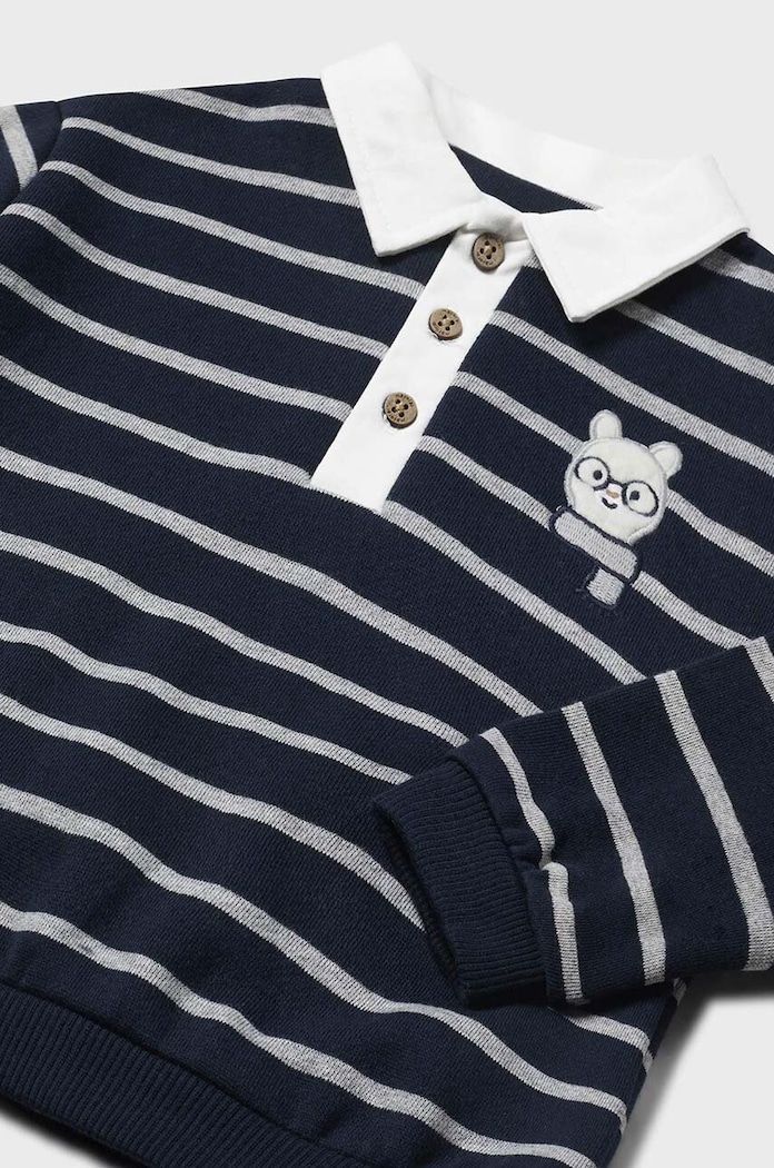 Бебешка тениска с яка Mayoral 2459.3C.Baby.9BYH тъмносин AW24