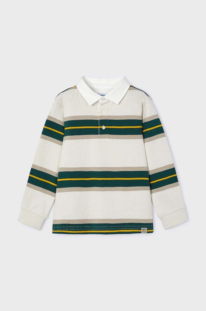 Dětská bavlněná polokošile Mayoral 4104.5C.Mini.9BYH zelená AW24