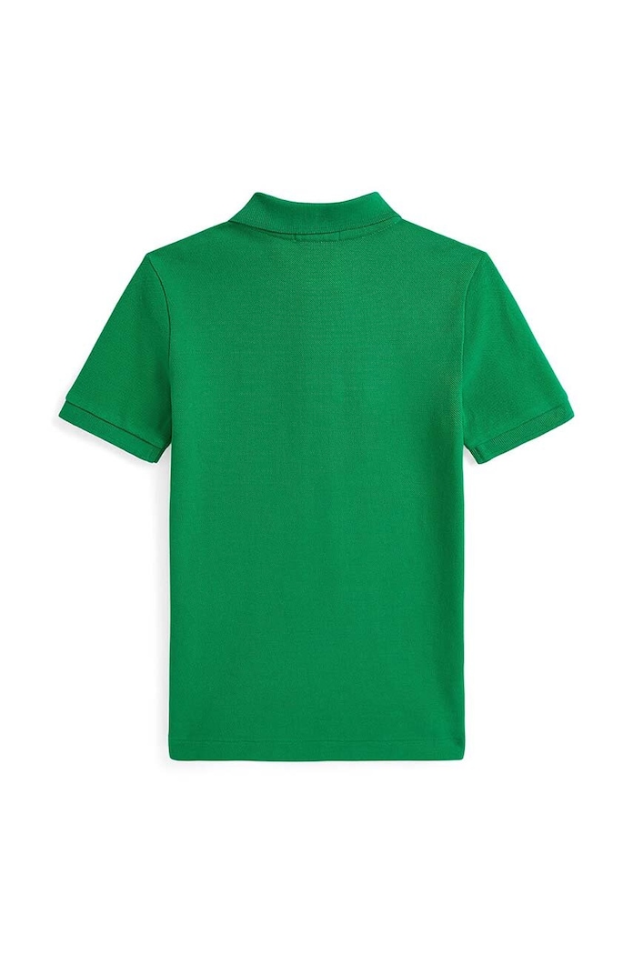 Детска памучна тениска с яка Polo Ralph Lauren 322952585001 зелен AW24