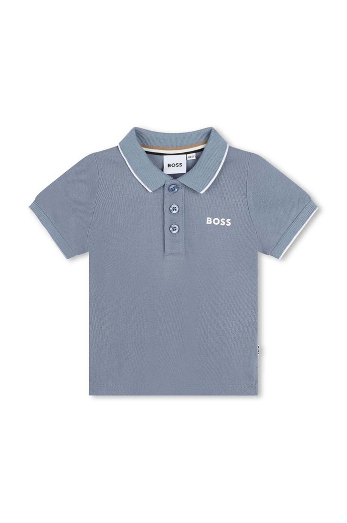BOSS tricouri polo din bumbac pentru copii uni gri J51281.71.81