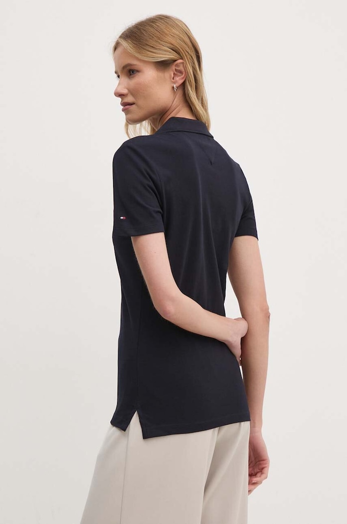 Polo tričko Tommy Hilfiger WW0WW42607 námořnická modř AW24