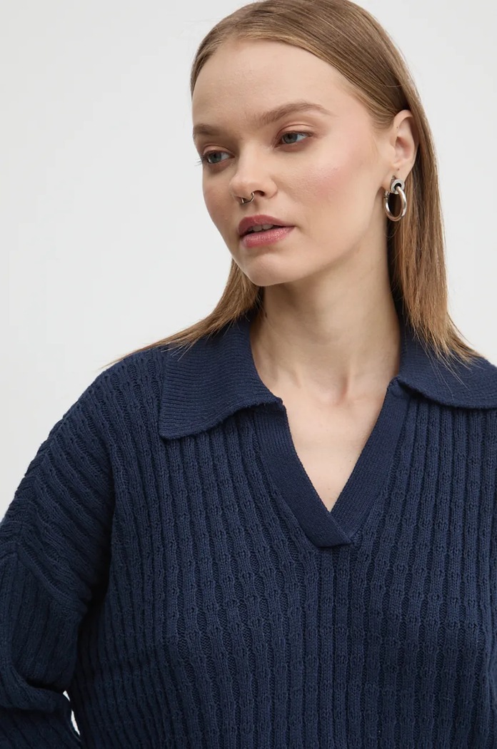 Πουλόβερ Hollister Co. σκούρο μπλε KI350.4170.200