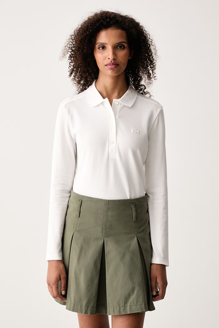 Lacoste Longsleeve damski bawełniany z elastanem biały PF5464