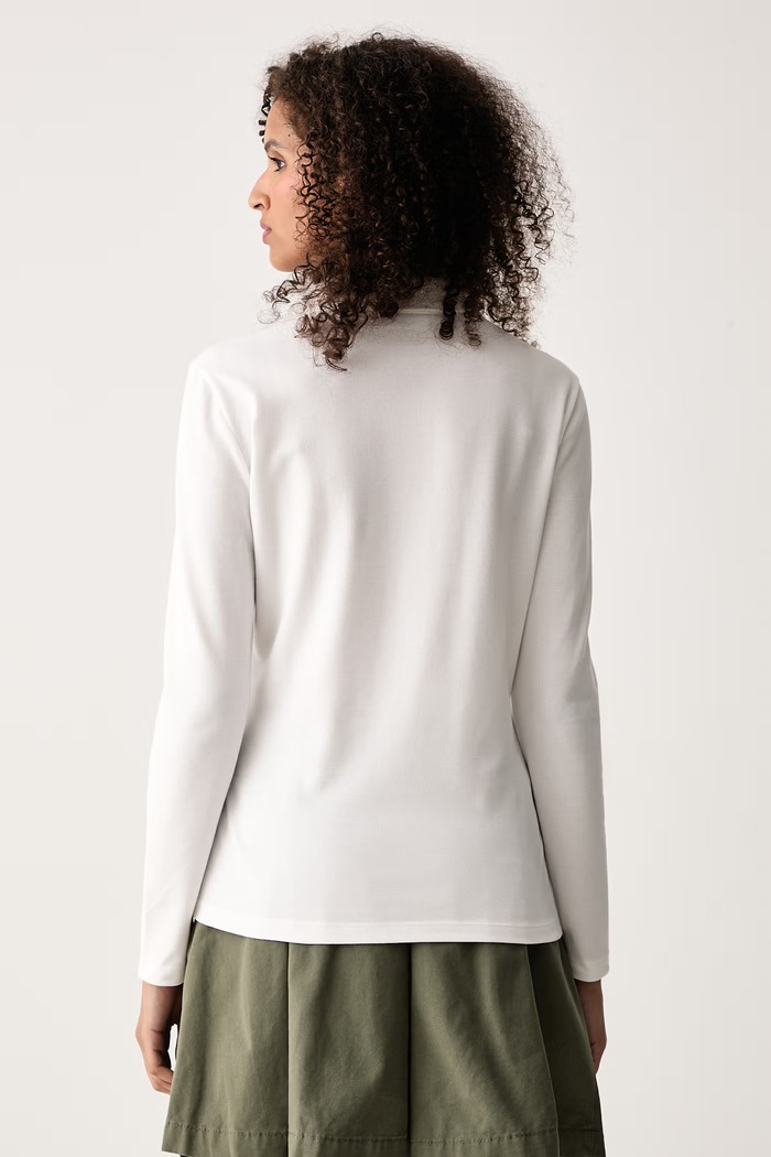 Odzież Lacoste Longsleeve damski bawełniany z elastanem PF5464 biały