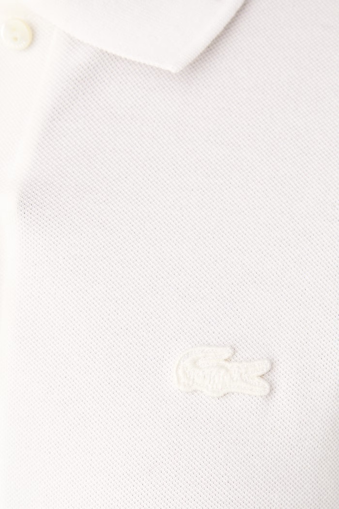 Longsleeve damski bawełniany z elastanem Lacoste biały PF5464