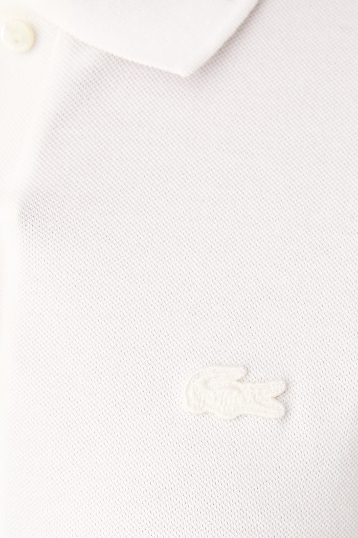 Longsleeve damski bawełniany z elastanem Lacoste biały PF5464