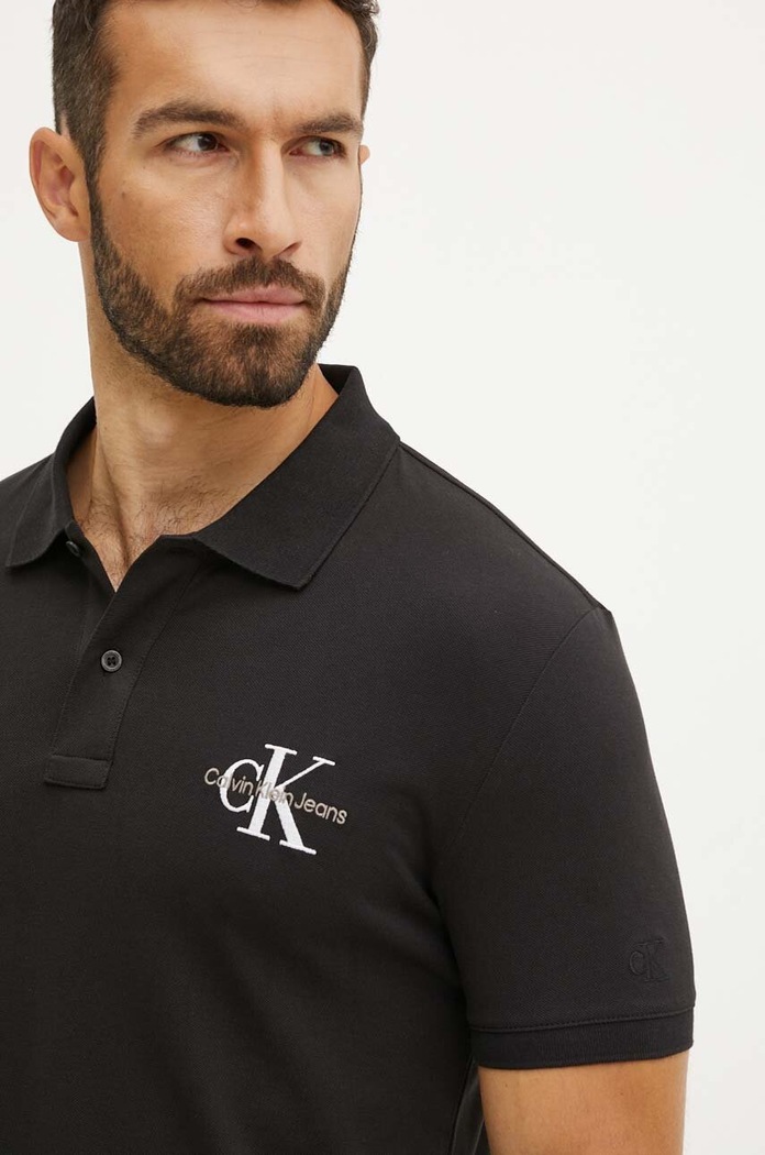 Ρούχα Πόλο Calvin Klein Jeans J30J325664 μαύρο