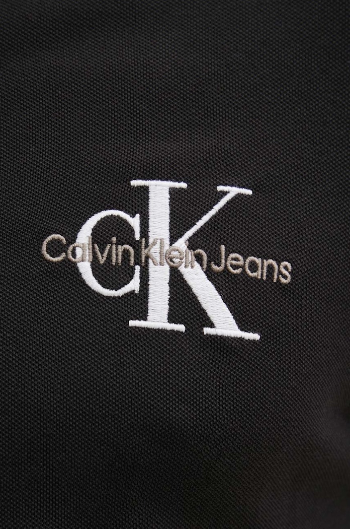 Πόλο Calvin Klein Jeans μαύρο J30J325664