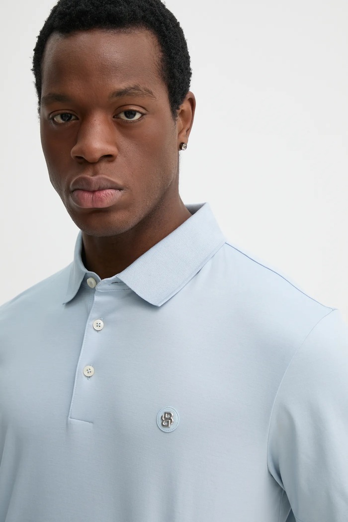 BOSS polo de bumbac C-Parris 01 albastru 50520297