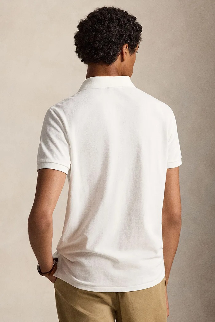 Βαμβακερό μπλουζάκι πόλο Polo Ralph Lauren 710666998 λευκό SS26