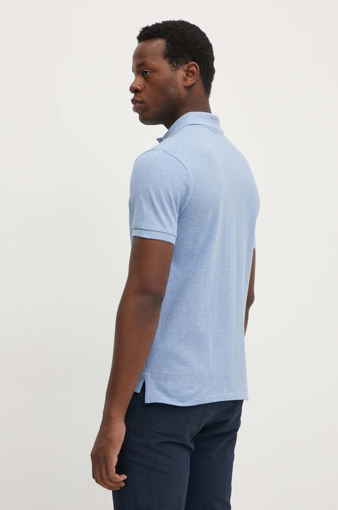 Oblačila Bombažen polo Polo Ralph Lauren 710666998 modra