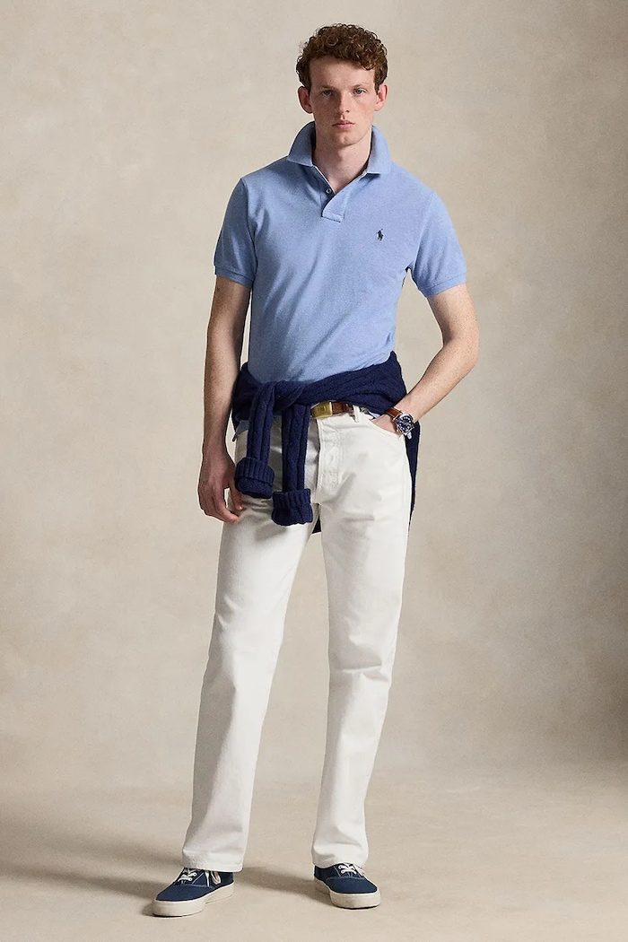 Ρούχα Βαμβακερό μπλουζάκι πόλο Polo Ralph Lauren 710666998 μπλε