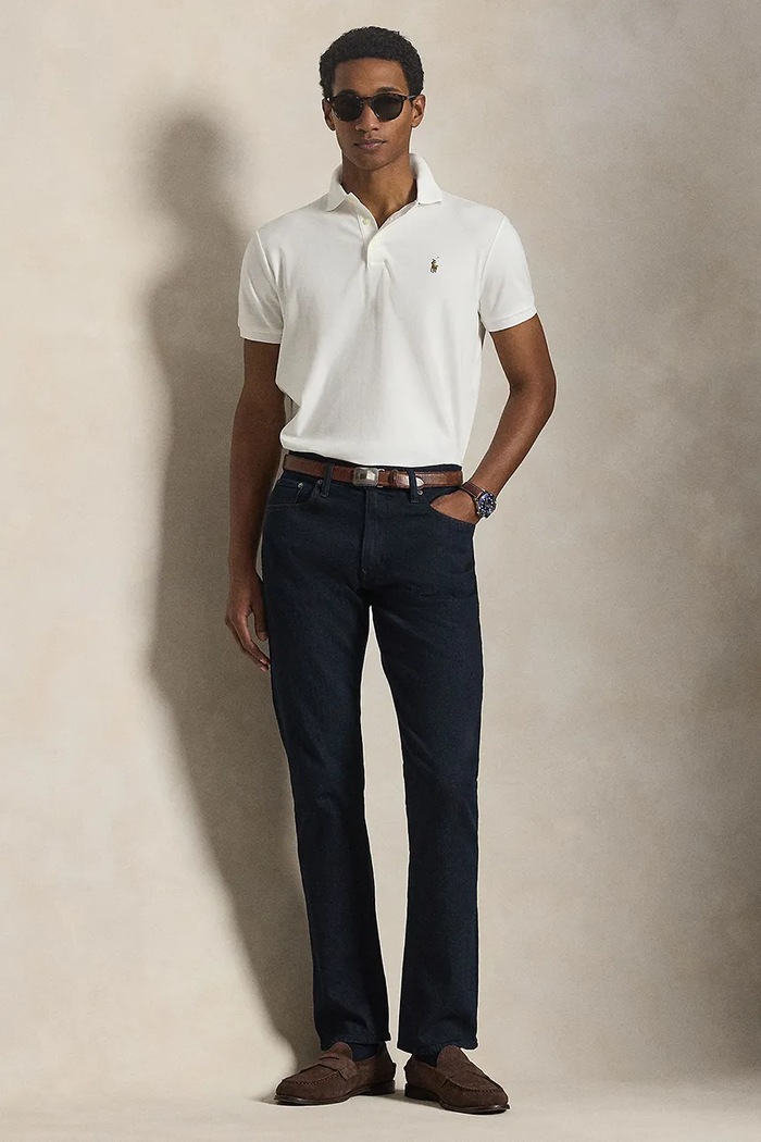 Odzież Polo Ralph Lauren Polo męskie bawełniane 710713130 biały