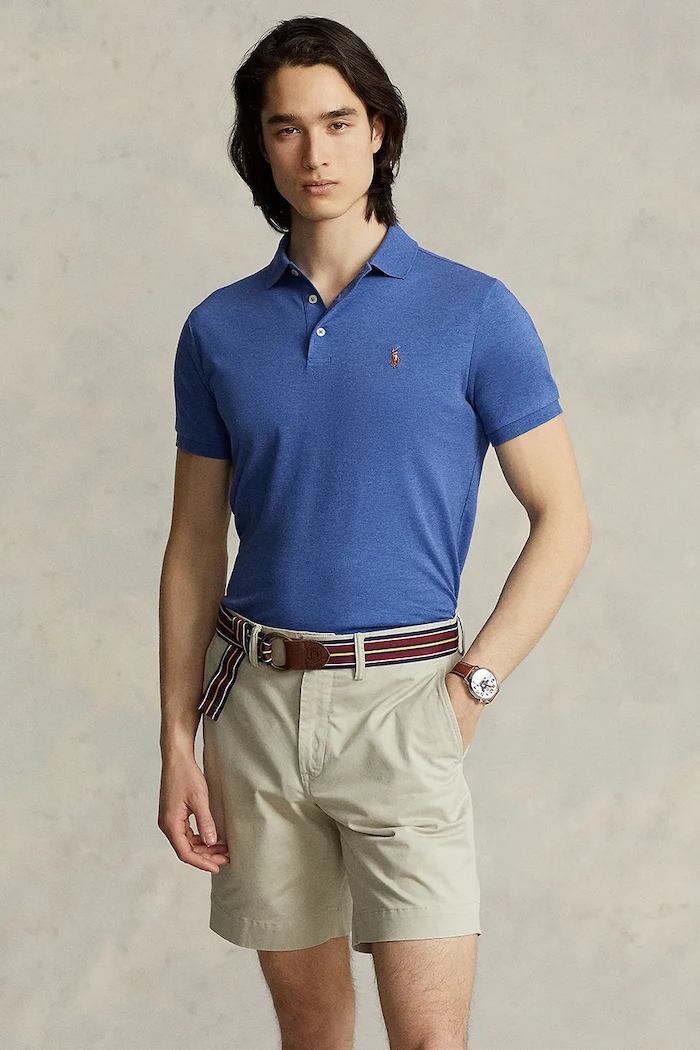 Oblečenie Bavlnené polo tričko Polo Ralph Lauren 710713130 modrá