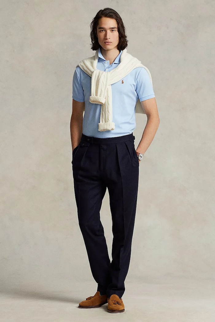 Odzież Polo Ralph Lauren polo bawełniane 710713130 niebieski