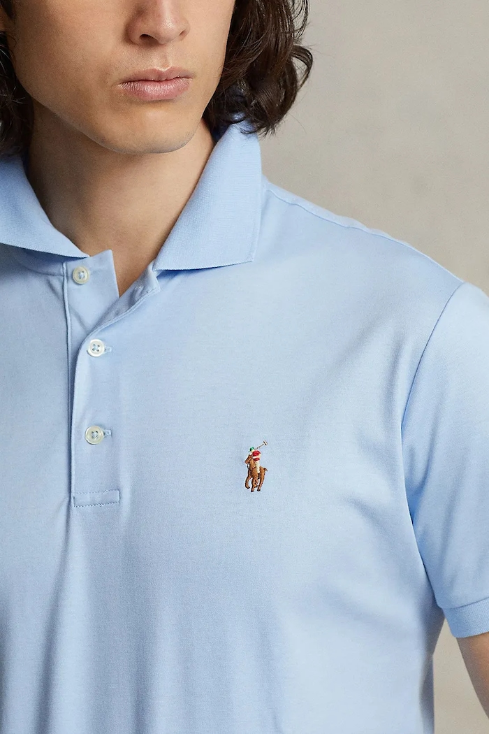 Polo Ralph Lauren polo bawełniane niebieski 710713130