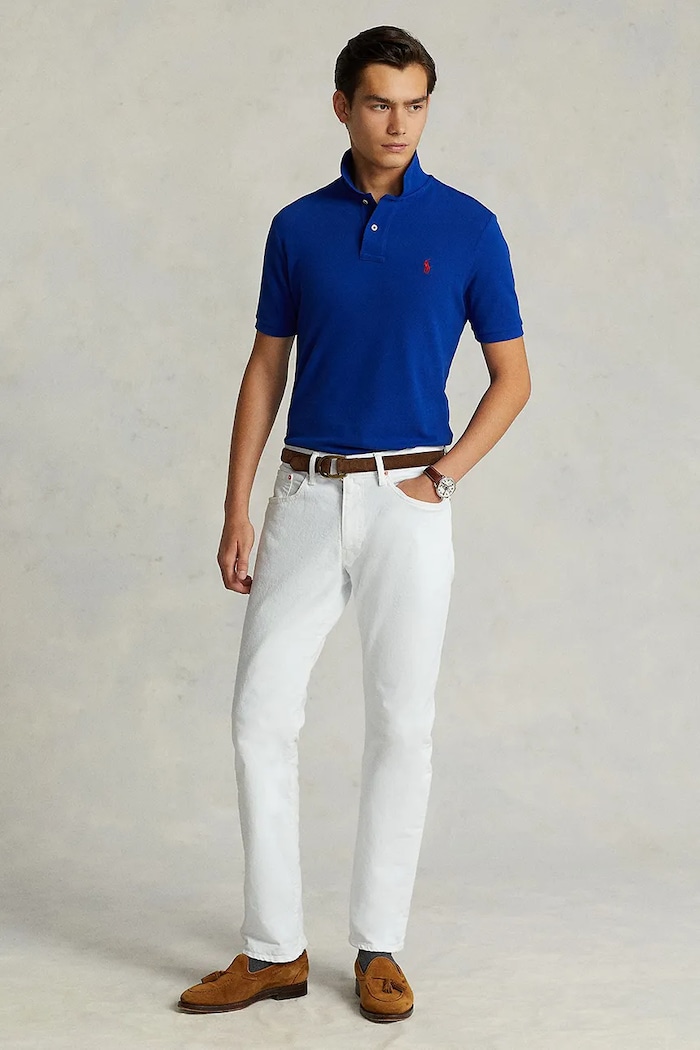 Oblečenie Bavlnené polo tričko Polo Ralph Lauren 710795080 modrá